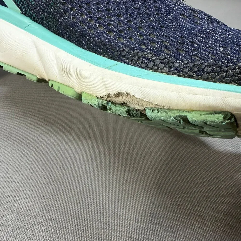 Brooks Ghost 11 Running Shoes Women’s US 9 Wide D Navy Teal Athletic Walking
